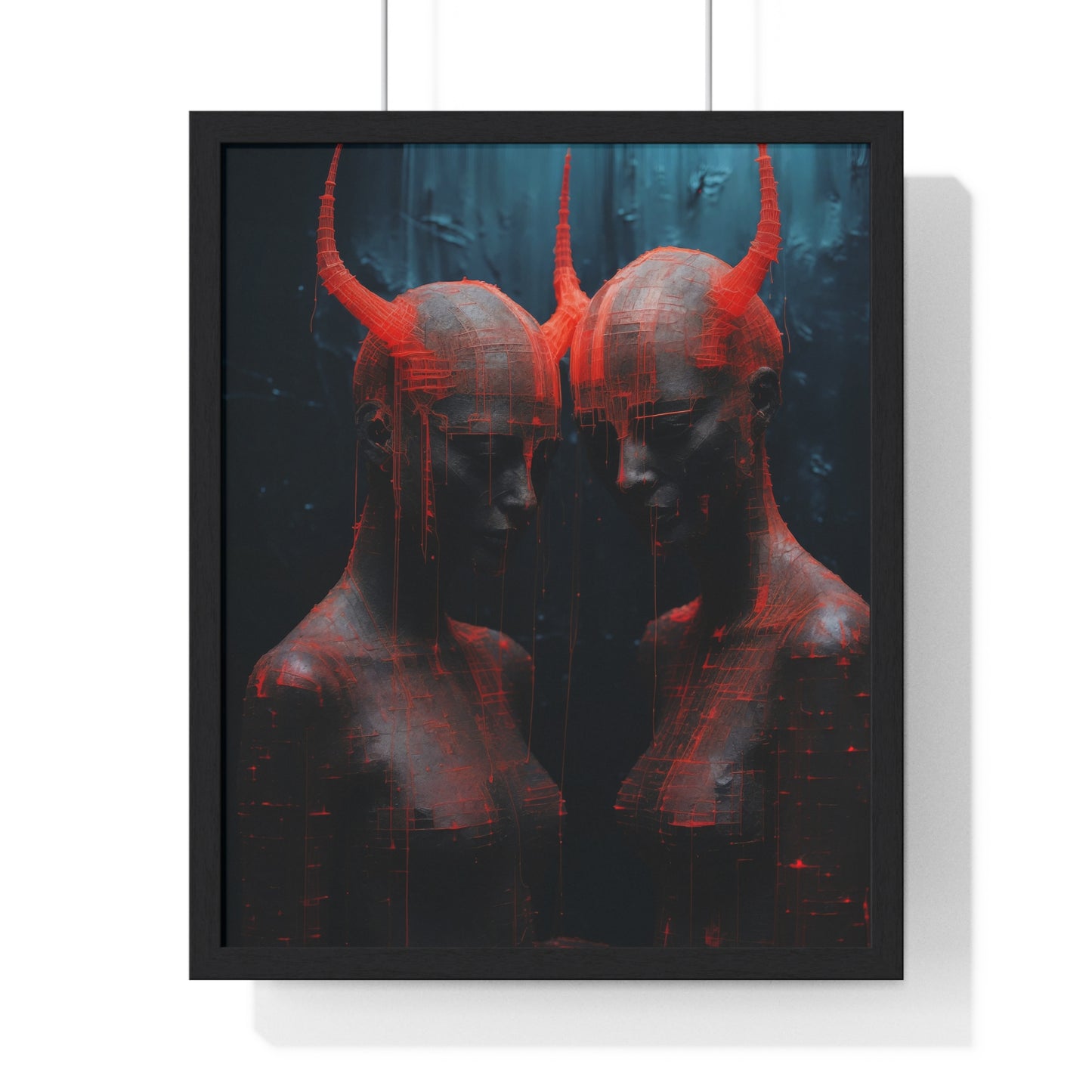 "AI Overlords - Twins" 16" X 20" Framed Print