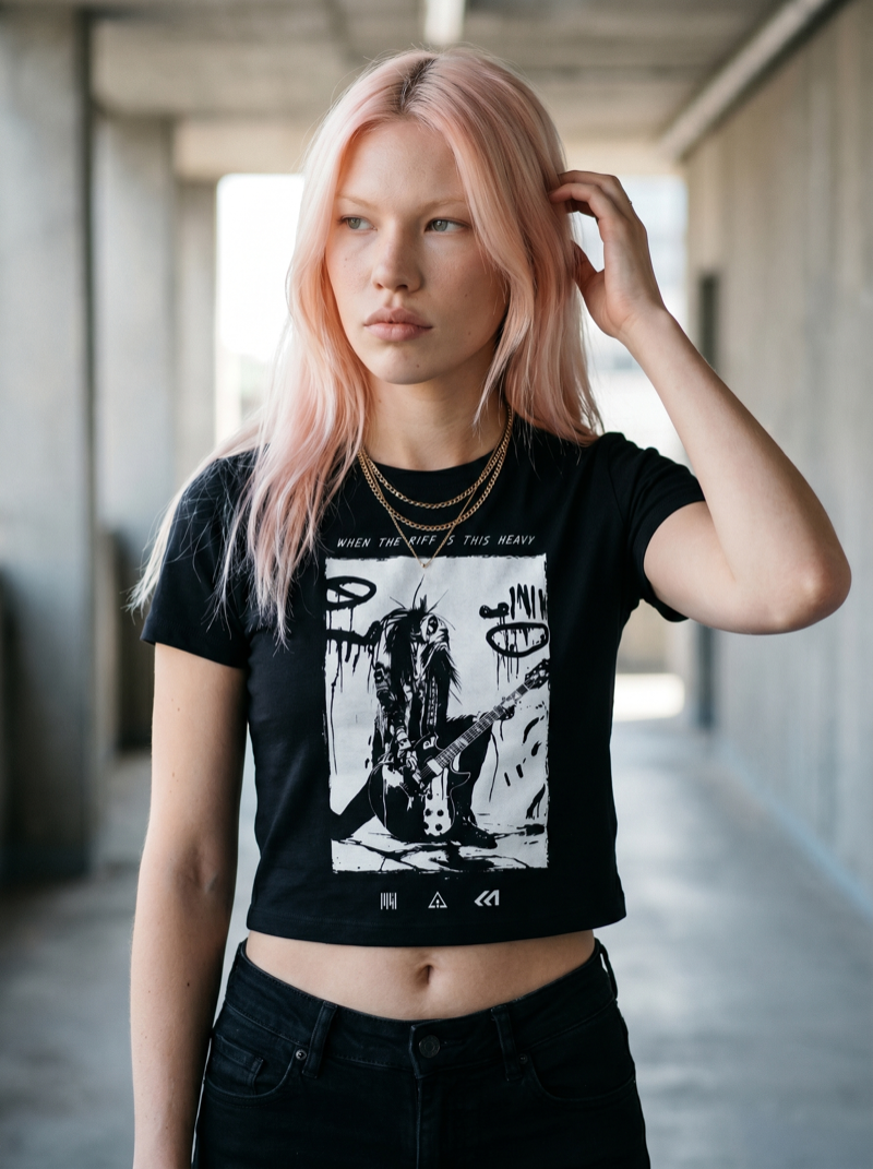 When The Riff Is This Heavy Baby Tee — On Something