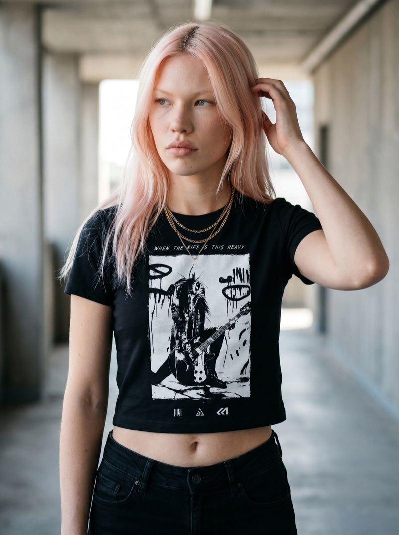 When The Riff Is This Heavy Baby Tee — On Something